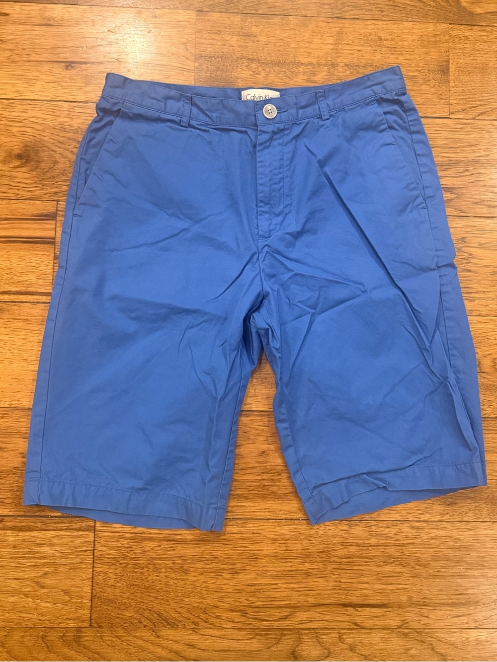 NEVER WORN Calvin Klein Men's Royal Blue Flat Front Chino Shorts